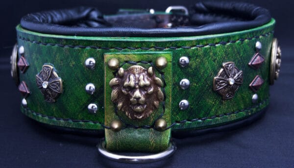 dog collars handmade , leather dog collar, cane corso collar