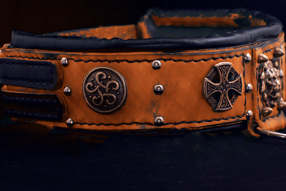 Customizable Luxury Dog Collar Handmade Soft Leather 