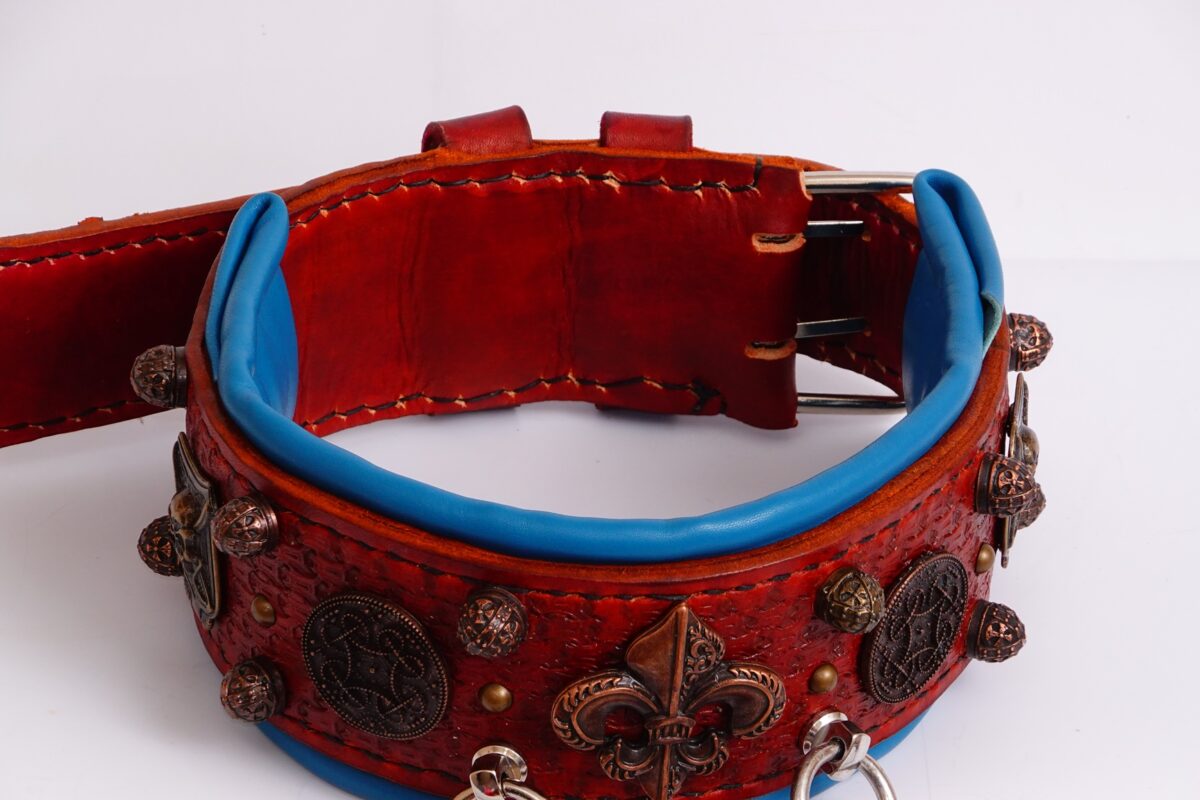 Handmade leather dog collar for big dogs Leather for Pets