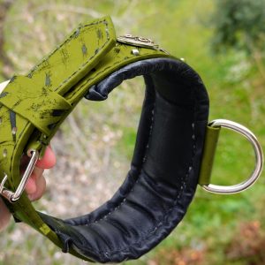 army green leather collar