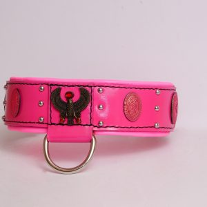 luxury dog collar pink