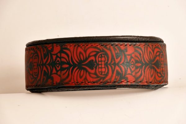 Polynesian Maori Totem Tribal Art Leather Dog Collar