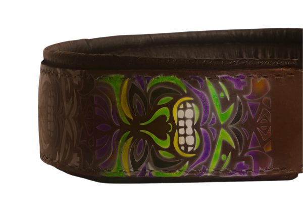 Polynesian Maori Totem Leather Dog Collar - Image 3