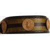 greek key leather dog collar luxury