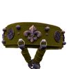 olive green dog collar cane corso
