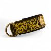 yellow leopard dog collar